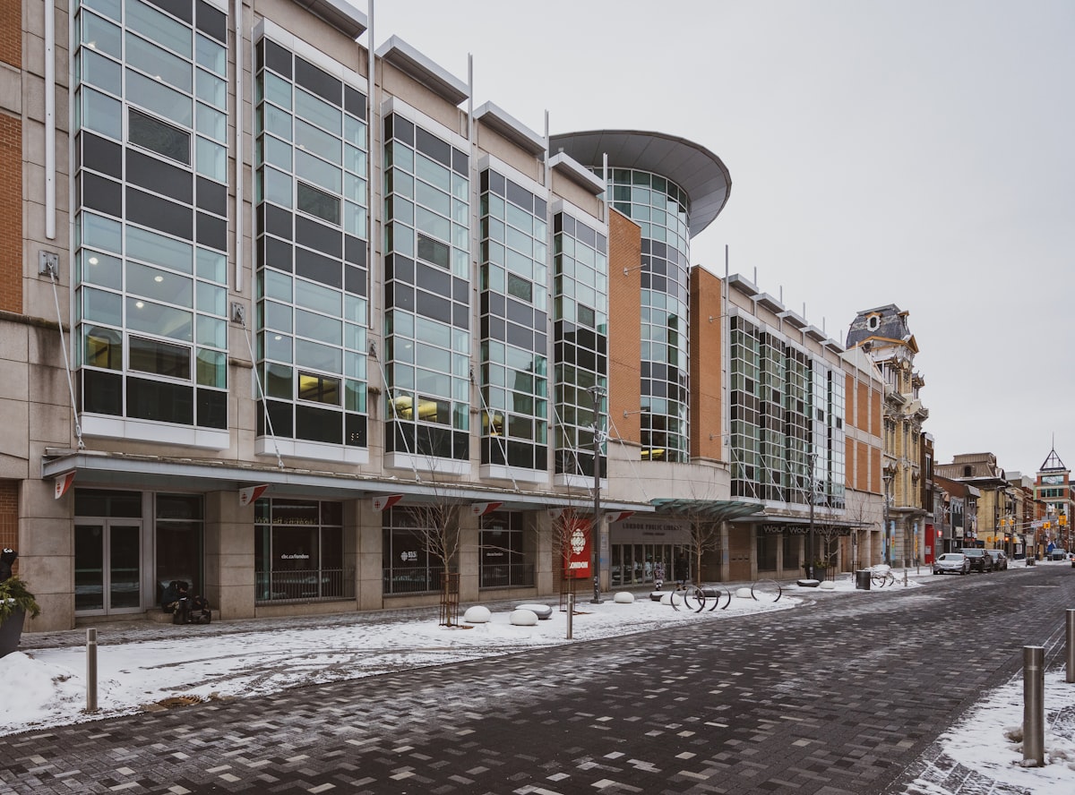 Guelph residential neighbourhood with heritage limestone and mature trees