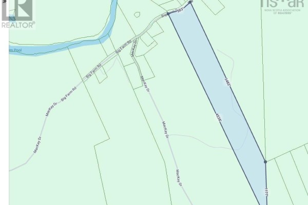 Map showing property lot lines on Big Hill Road in Kempt Head, Baddeck Area. - 0 Big Farm Road, Baddeck Area