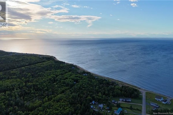 Aerial view of a treed coastline with a sandy beach and the blue ocean. - 1.42 Acre Rue De La Baie, Maisonnette