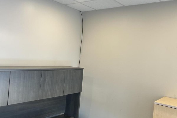 Corner of office with storage unit and wall, no furniture - 100-office A - 245 Raglan Street E, Collingwood