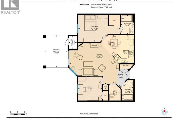 4pc Bathroom - 101, 6800 Hunterview Drive Nw, Calgary, AB T2K6K5 Photo 2