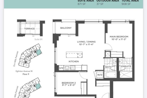 1011 - 2495 Eglinton Avenue W, Mississauga, ON L5M2T2 Photo 3