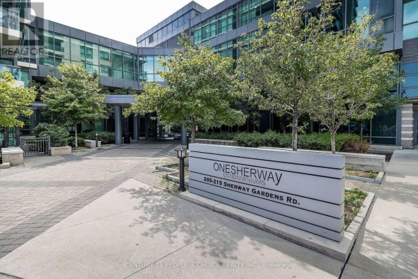 Exterior entrance of One Sherway Condominiums at 205-215 Sherway Gardens Road. - 1012 - 205 Sherway Garden, Toronto