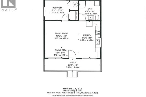 Front view of a dark brown cottage-style house with a wooden porch and stairs, set amongst pine trees. - 11498 Route 17, Adams Gulch