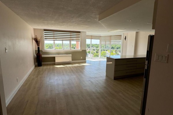 Spacious living area with large windows, natural light, and light-colored flooring. - 1209 - 2760 Carousel Crescent, Ottawa