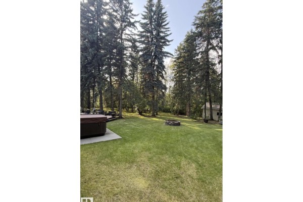 Front exterior of a house with large windows, surrounded by trees and a paved driveway. - 14 Wedgewood Cr Nw Nw, Edmonton