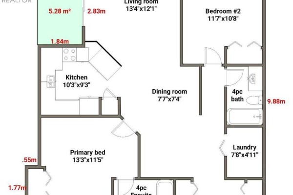 Dining room - 1420, 505 Railway Street W, Cochrane, AB T4C2K9 Photo 3