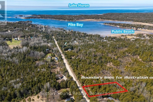 Cleared area with snow and trees in the background - 146 Sutter Road, Northern Bruce Peninsula