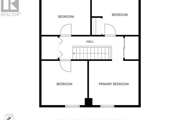 Floor plan with 4 bedrooms and a primary bedroom - 154 Robert Street W Penetanguishene