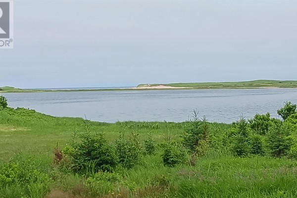 View of a calm body of water with green grassy shores and sand dunes in the distance. - 157 Trout Lake Road, West St  Peters
