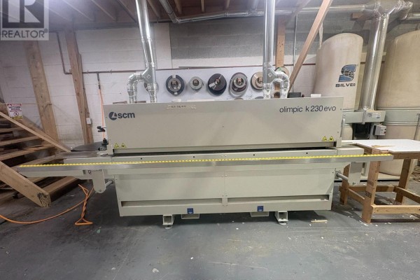 SCM Olympic K230 EVO edge banding machine in a workshop. - 161 Alden Road N, Markham