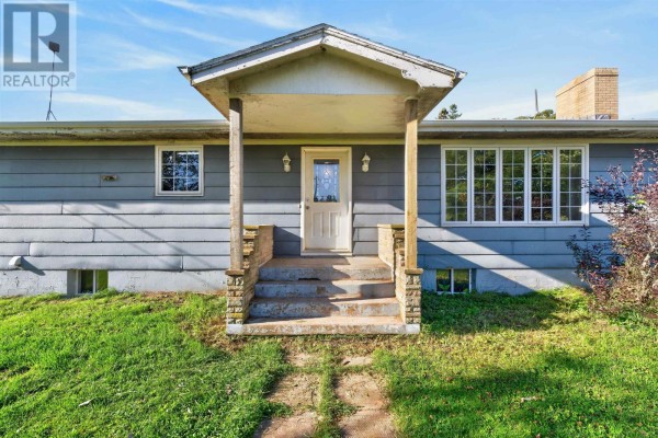 Close-up of the front porch with stone pillars, a white door, and large windows. - 170 Affleck Road, Albany
