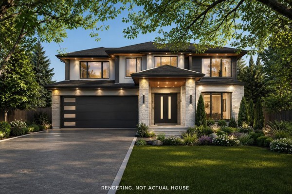 Overhead view of a residential property with a house and dense surrounding trees and foliage. - 18291 Bayard Place, Surrey
