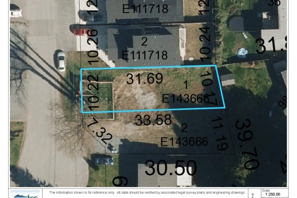 Top-down view of the vacant lot with dimensions marked - 1858 Jackson Street, Abbotsford