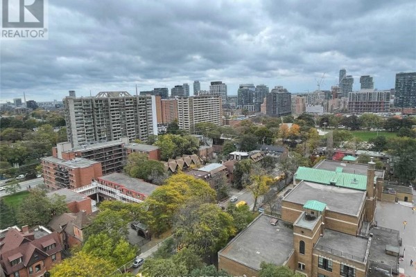 View of Toronto skyline and surrounding buildings on an overcast day. - 1902 - 219 Dundas Street E, Toronto