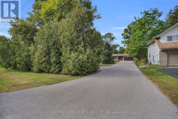 Long driveway leading to a house with trees and vegetation on both sides. - 19842 Yonge Street, East Gwillimbury