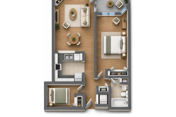 Front view of the apartment building with parking area and greenery. - 206 14355 103 Avenue, Surrey