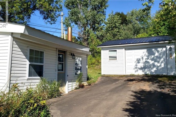 View of the house extension and detached garage from the driveway. - 21 Clifford Street, Mcadam