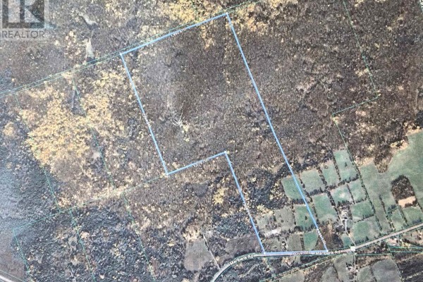 Aerial view of the property highlighting wooded areas and open fields - 2147 Marlbank Road, Tweed)