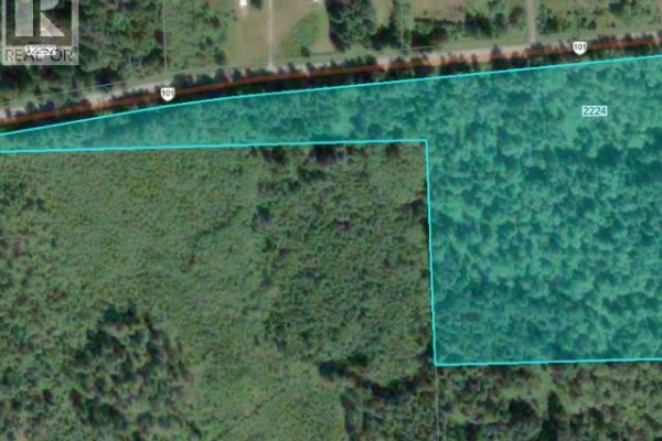 Map view indicating property boundaries with adjacent forested areas and nearby road. - 2224 Swan Road, Powell River