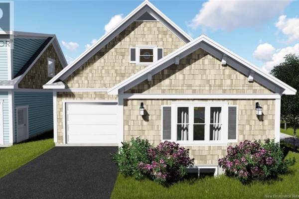 Exterior of a light brown cedar shingle house showing a white garage door and a driveway. - 224 Mowat Drive Unit# 6, Saint Andrews