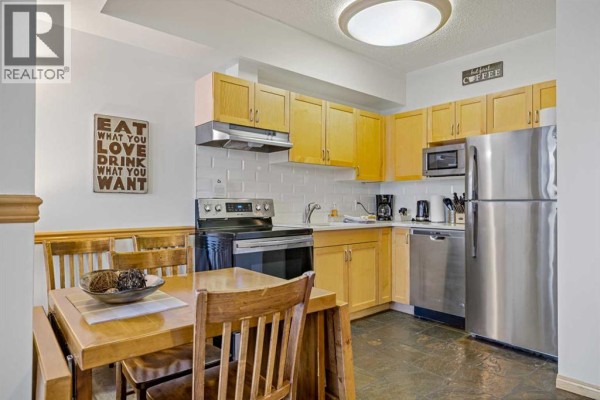 Dining room - 231, 1151 Sidney Street, Canmore, AB T1W3G1 Photo 3