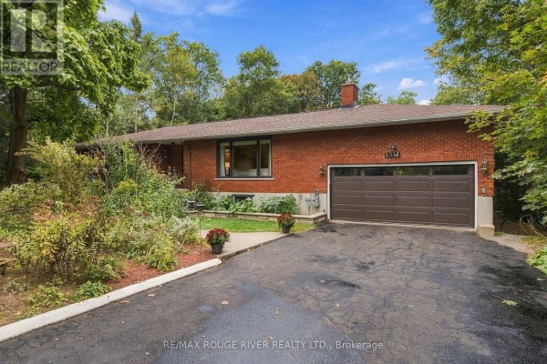 A dining room with burgundy walls, a dark wood table set for six, and a chandelier. - 2311 Division Street N, Hamilton Township