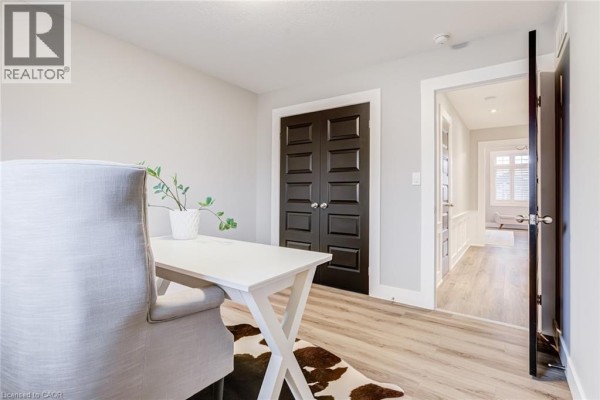 Office with desk, chair, and double doors - 239 Cranbrook Street Kitchener