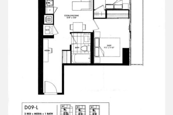 Living room - 2408 - 3900 Confederation Parkway, Mississauga, ON L5B0M3 Photo 2
