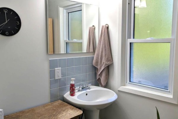 Double glass doors, treadmill, coat rack, and printer - 244 North Street Fort Erie