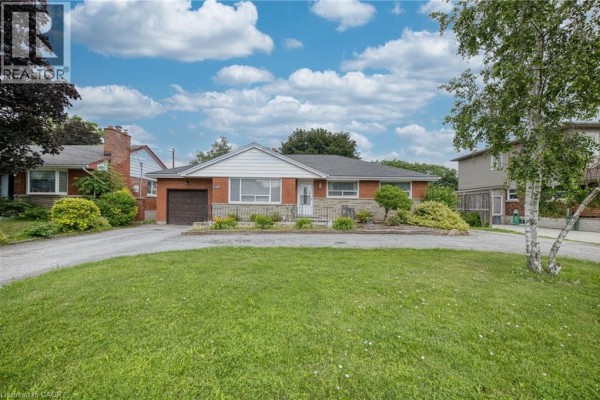 Overhead view of residential properties with backyards, pools, and green spaces. - 249 Mcneilly Road, Stoney Creek