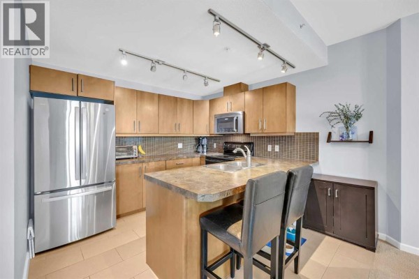 Another view of the entryway showing doors and a blue area rug. - 2603, 210 15 Avenue Se, Calgary