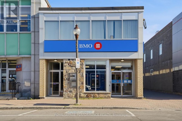 Front facade of a commercial building with BMO signage and large windows. - 280 Main Street E, Hawkesbury