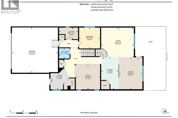 Floor plan of a two-story home showing room dimensions and layouts for the main floor and upper level. - 304 Evanston View Nw, Calgary