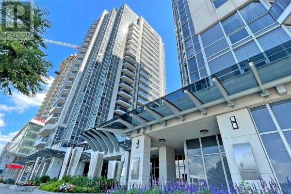 Low angle view of modern condo towers with glass balconies. - 307 - 5791 Yonge Street, Toronto