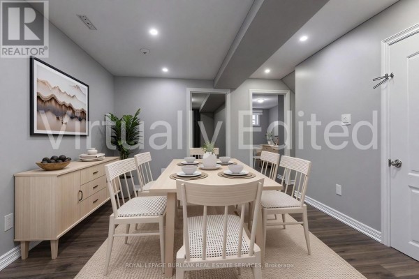 Dining table and chairs with buffet and wall art - 307 Dunsmure Road Hamilton