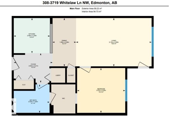 Primary Bedroom - #308 3719 Whitelaw Ln Nw Nw, Edmonton, AB T6W2C3 Photo 2