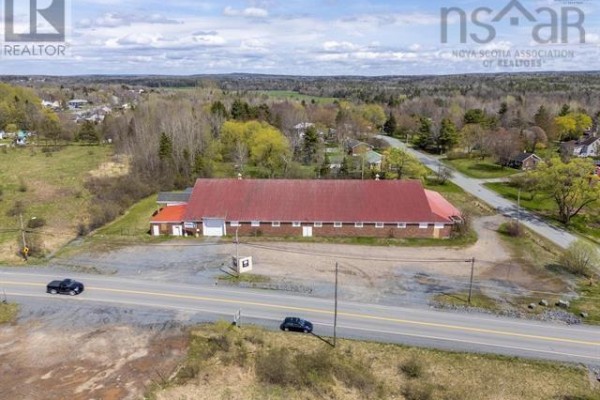 Aerial perspective showing property location and nearby roads - 31 Highway 277, East Hants
