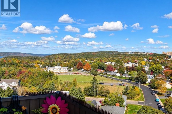 Panoramic view from apartment balcony of Saint John skyline and surrounding landscape. - 310 Woodward Avenue Unit# 1114, Saint John