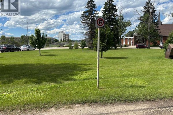 Grassy area with trees, cars parked, and buildings in the background under a cloudy sky. - 3207 Castle Road Nw, Calgary