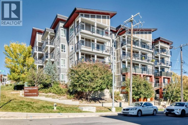 Interior hallway with hardwood floors and a white door leading into the unit. - 323, 510 Edmonton Trail Ne, Calgary