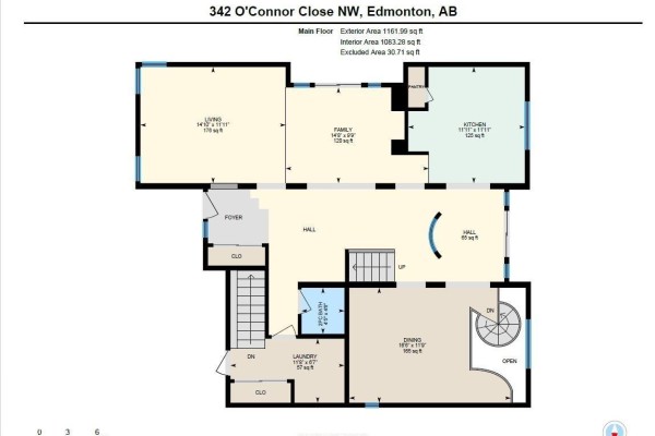 Family room - 342 O'connor Cl Nw, Edmonton, AB T6R1L5 Photo 4