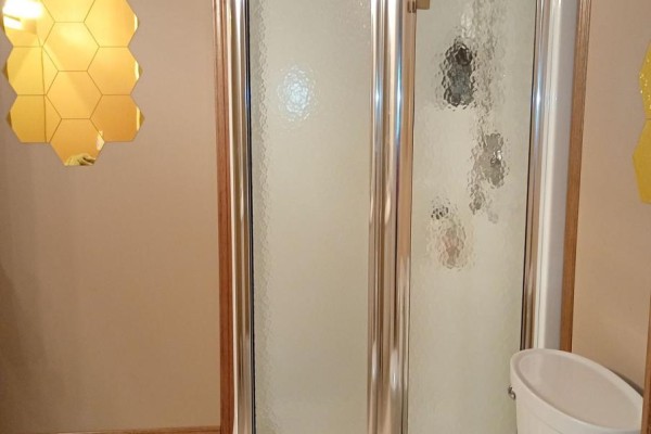 Glass shower stall and toilet - 35 Tanya Drive Southwest Middlesex