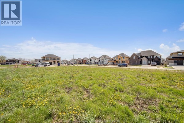 A wide, grassy expanse in a developing neighborhood with new houses. - 3673 Farrow Avenue, Windsor