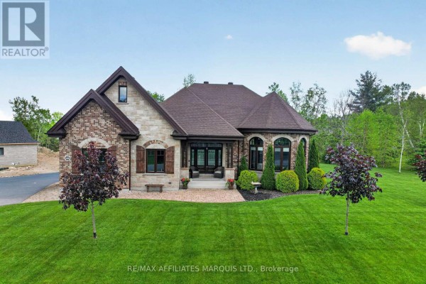 Front entryway with a dark grey accent wall, a bench, and double glass doors. - 38 Forest Hill Road, South Stormont