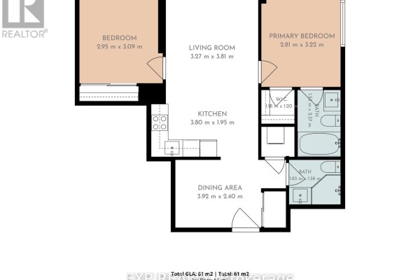 Primary Bedroom - 3807 - 7 Mabelle Avenue, Toronto, ON M9A4X7 Photo 4
