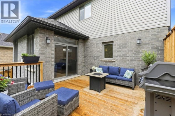Deck with wicker seating, grill, and fire pit table - 39 Dunning Way St  Thomas
