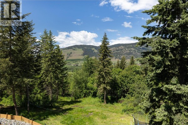 View of trees and grassy area with mountains in the distance. - 4006 Coachwood Close, Coldstream