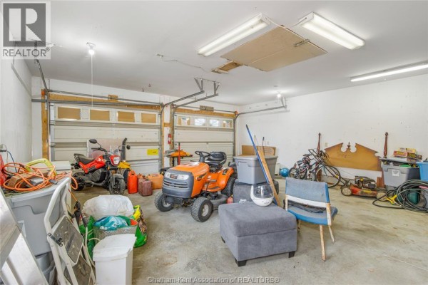 Backyard with shed and paved patio - 410 Mcnaughton Avenue East Chatham