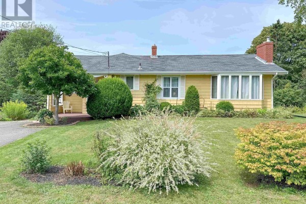 Side view of a yellow bungalow with a green lawn and varied shrubbery. - 42 Roper Drive, Sherwood